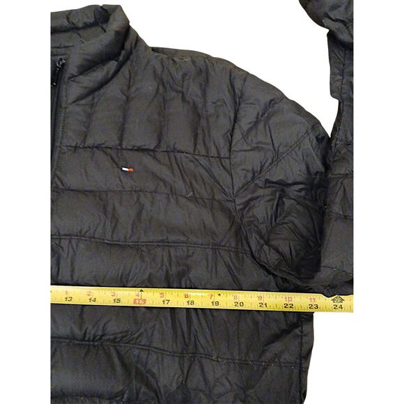Tommy Hilfiger DUCK DOWN Packable Puffer Jacket Mens Sz XL Black Light Travel - Picture 14 of 16